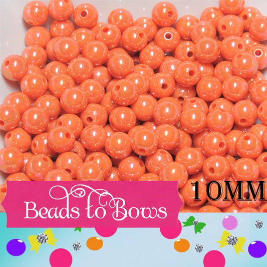 10mm Orange AB Bubblegum Beads, Chunky Bubblegum Beads, Gumball Beads, Acrylic Beads, Fairy Kawaii Bead Chunky Bubblegum Bead Chunky Bead