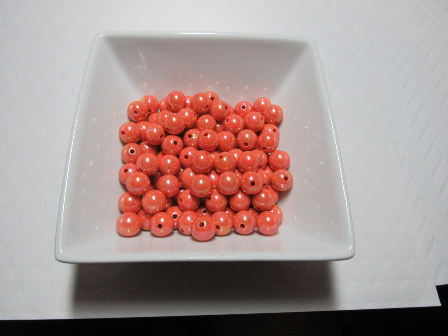 12mm AB Orange Bubblegum Bead, Chunky Gumball Bead, Chunky Round Acrylic Bead, Chunky Bead Supply, Bubblegum Necklace Supply.