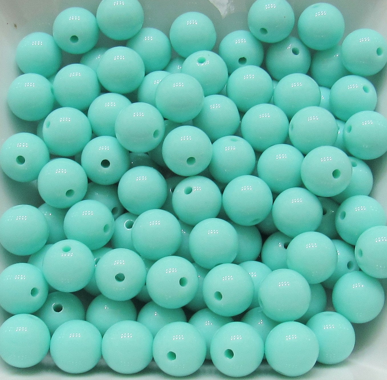 10mm Light Aqua Spacer Beads, Round Bubblegum Beads, Chunky Beads, Gum Ball Beads, Fairy Kawaii Beads, Chunky Bead Supply, Gumball Beads