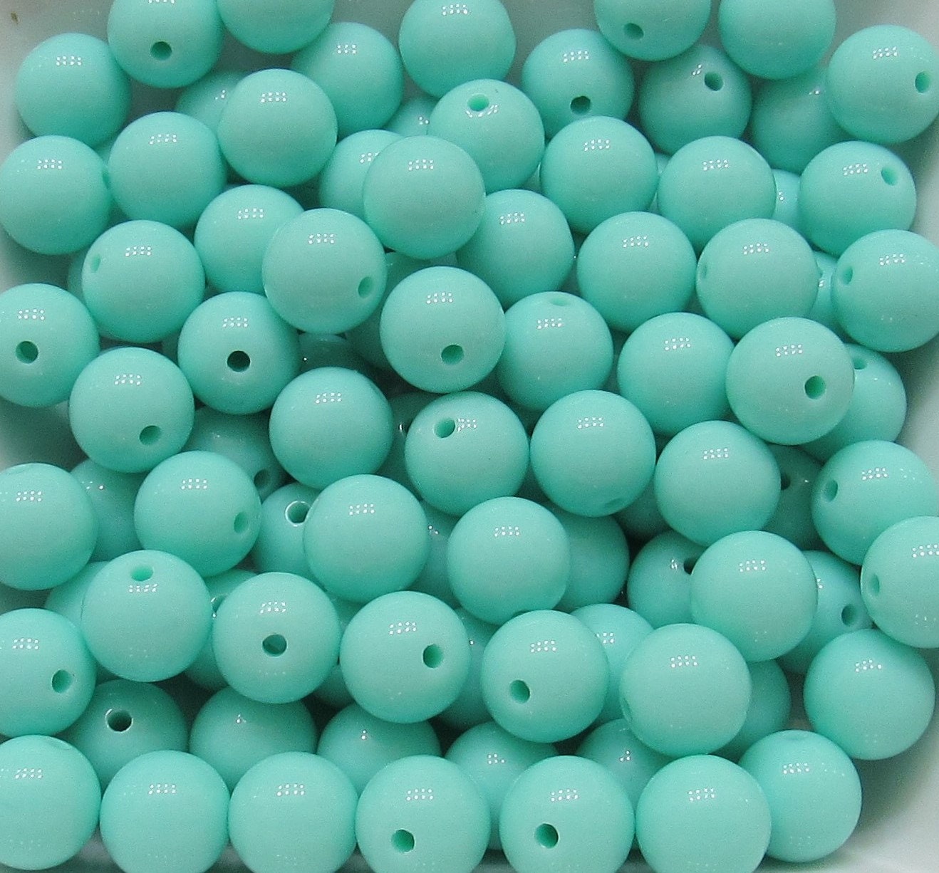 10mm Light Aqua Spacer Beads, Round Bubblegum Beads, Chunky Beads, Gum Ball Beads, Fairy Kawaii Beads, Chunky Bead Supply, Gumball Beads