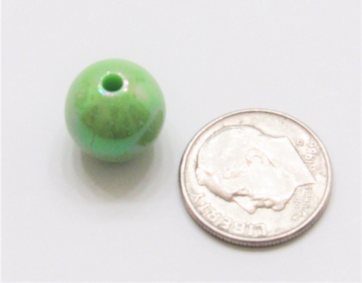 12mm Lime Green AB Bubblegum Bead, Chunky Gumball Bead, Chunky Round Acrylic Bead, Chunky Bead Supply, Bubblegum Necklace Supply.