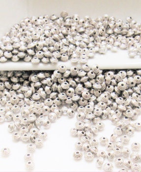 6mm Silver Tibetan Bead Caps, Round Antique Silver Bead Caps, 6mm Metal Bead Caps, Antique Silver Spacer Bead, Bead Supply