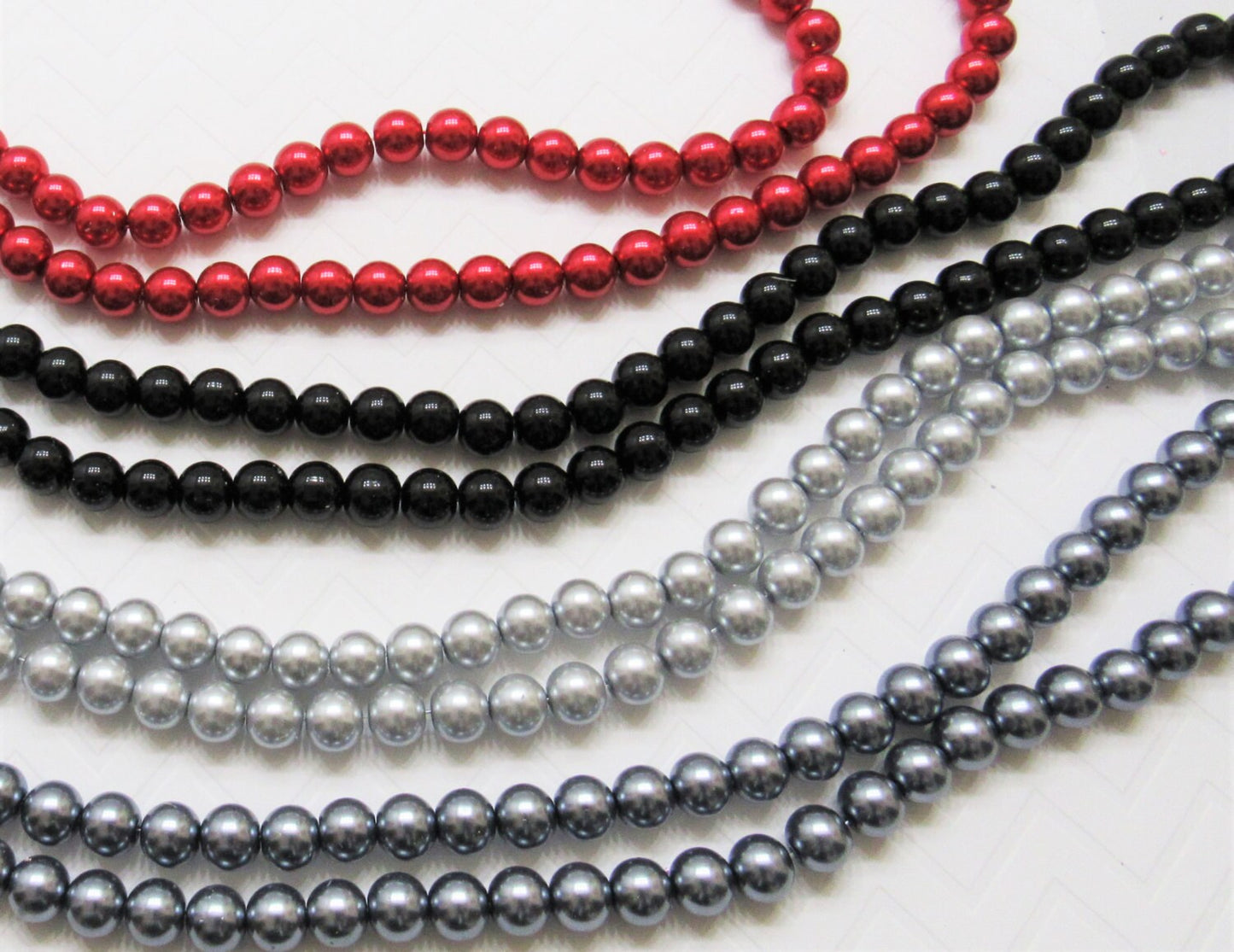 10mm Faux Glass Pearls Red, Black, Light Grey, Grey  Bubblegum Pearls, Chunky Pearls,Gumball Pearl Beads,10mm Bubblegum Necklace Pearl