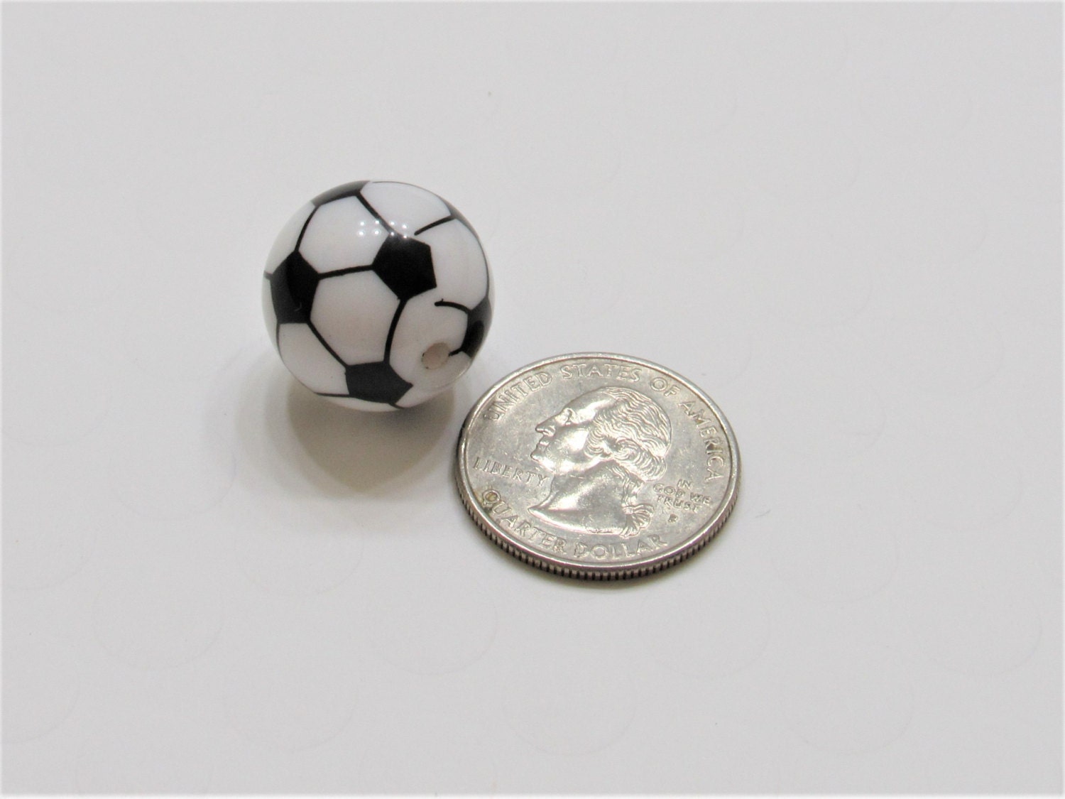 20mm Soccer Ball Beads, Black and White Soccer Beads, Bubblegum Soccer Ball Beads, Chunky Necklace Supply Bead, Soccer Mom Sports Bead