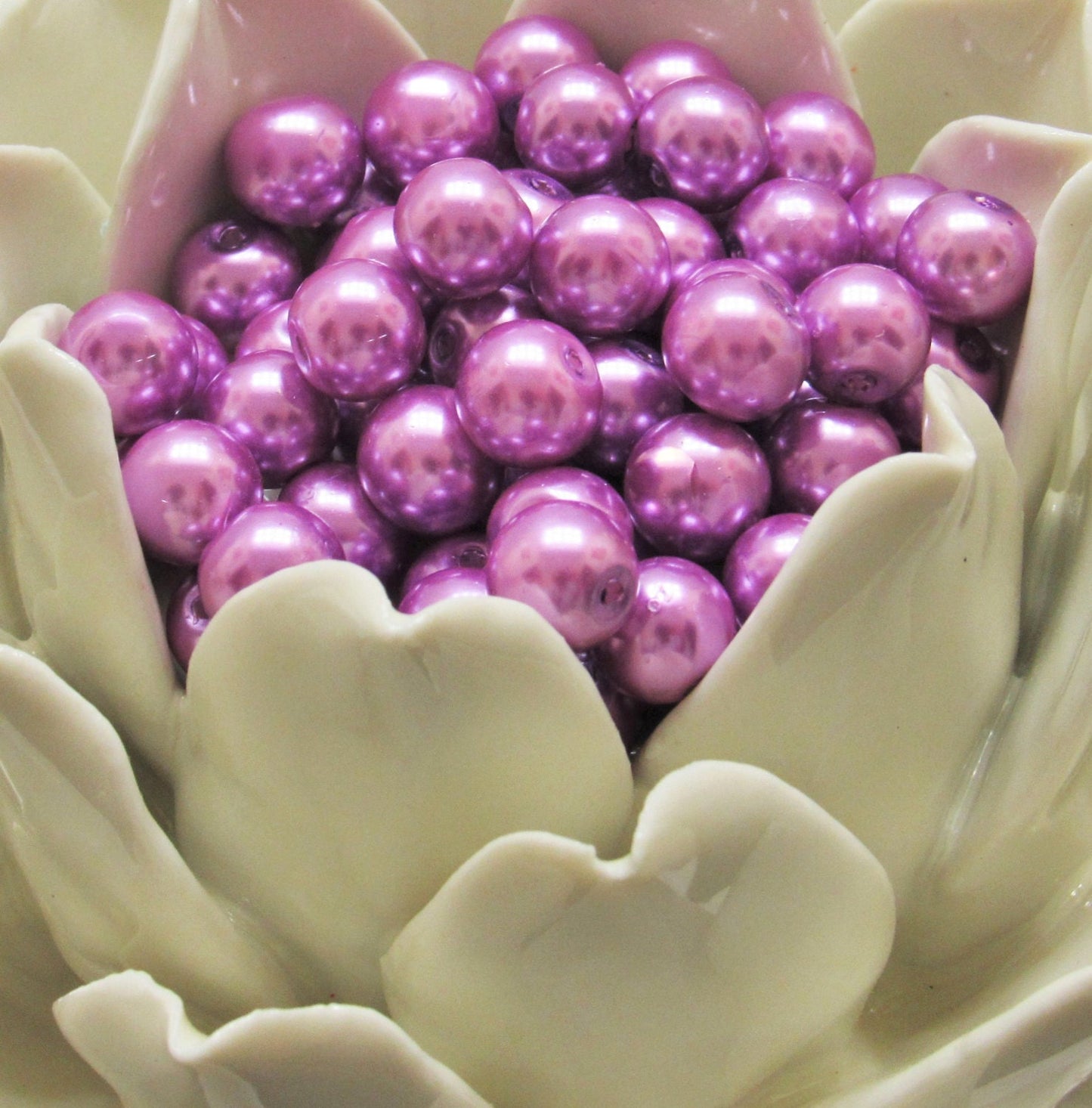 10mm Glass Pearls, Violet Pearls, Bubblegum Pearls, Chunky Pearl , Gumball Bead, Chunky Bead Supply, Jewelry Supply, 10mm Poppy Red Pearl