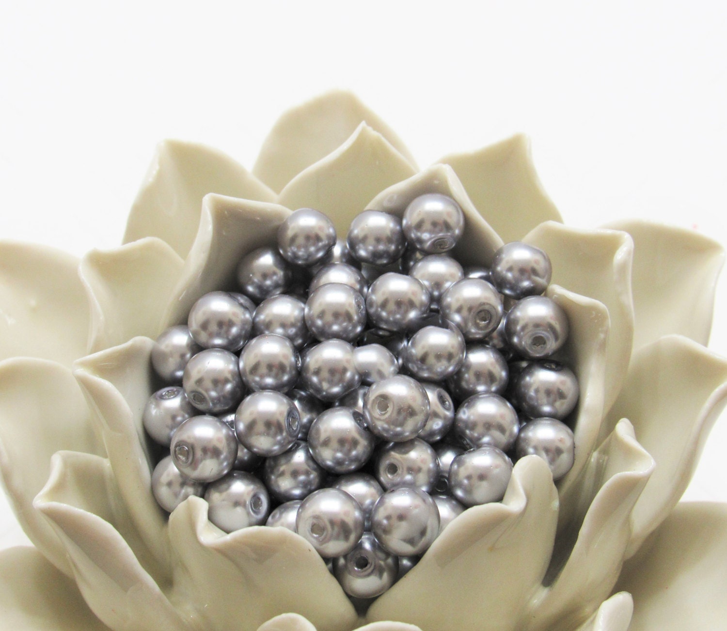 10mm Dark Grey Faux Glass Pearls, Bubblegum Pearls, Chunky Pearls, Gumball Pearl Beads, 10mm Bubblegum Necklace Supply Bead, Jewelry Beads