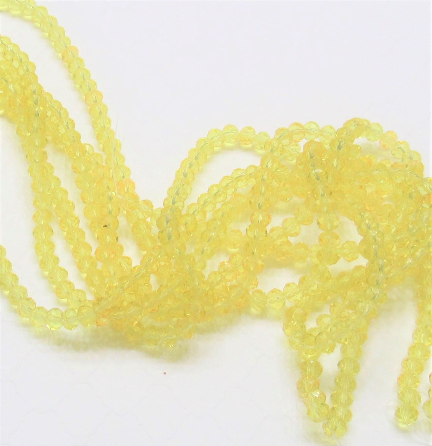 6mm Crysta Clear Yellow Abacus Glass Beads, Imitate Austrian Crystal Beads, Faceted Beads, Jewelry Supply Beads