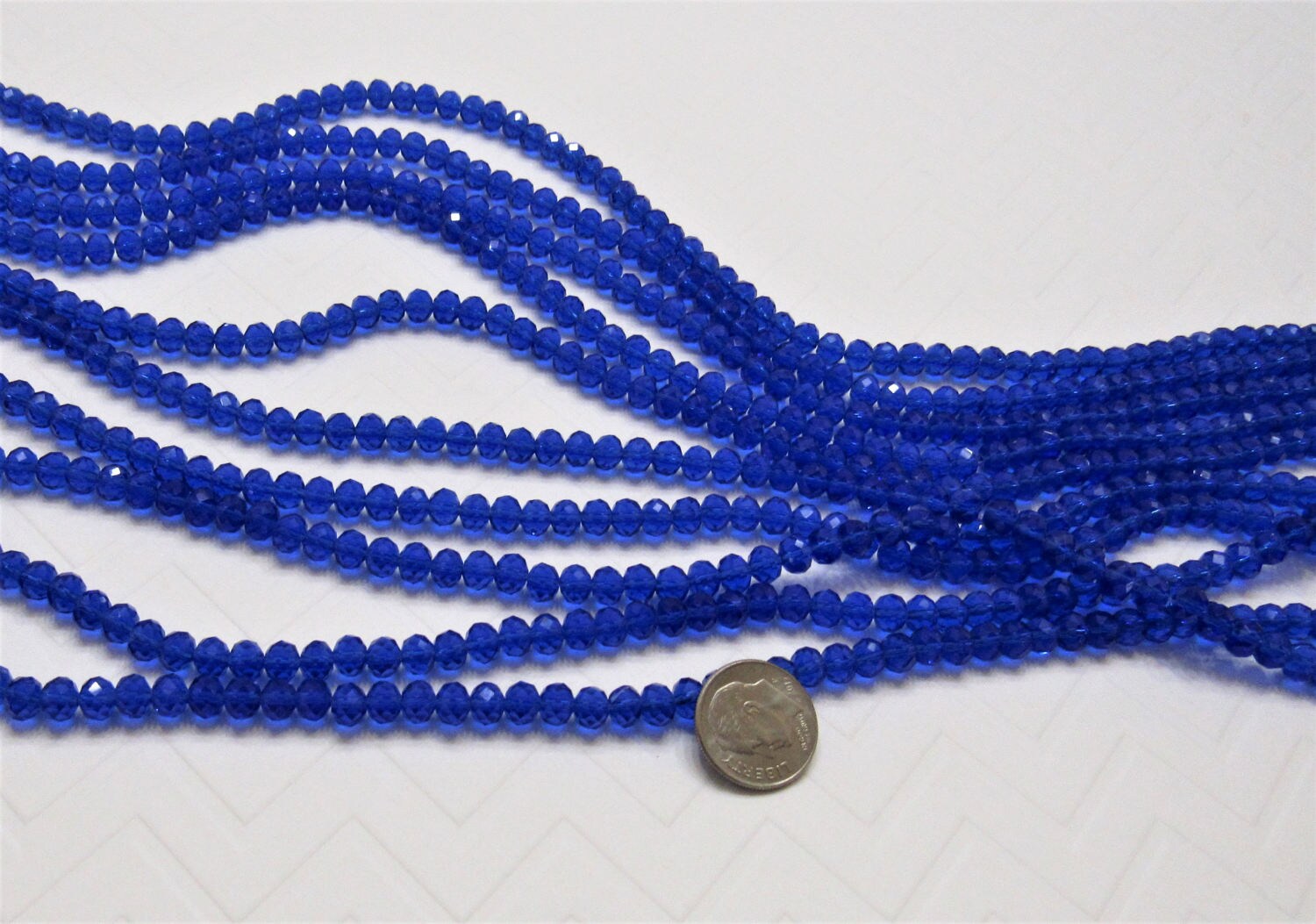Qty. 50 - 6mm Sapphire Blue Abacus Glass Beads, Imitate Austrian Crystal Beads, Faceted  Beads, Crystal Look Beads, Jewelry Supply Beads