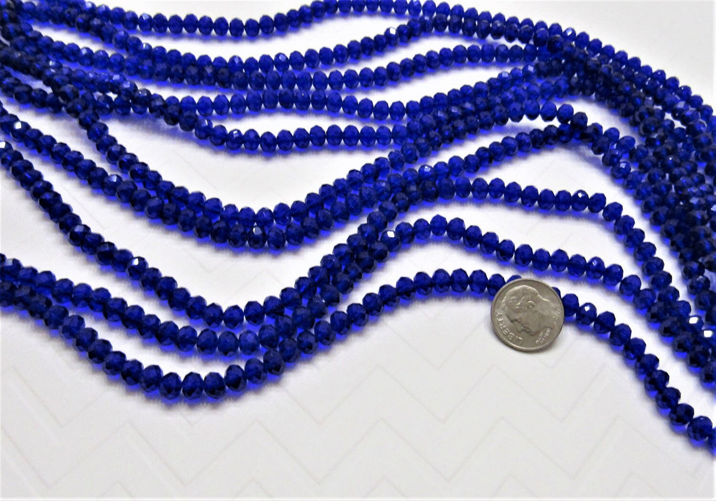 Qty. 50 - 6mm Sapphire Blue Abacus Glass Beads, Imitate Austrian Crystal Beads, Faceted  Beads, Crystal Look Beads, Jewelry Supply Beads