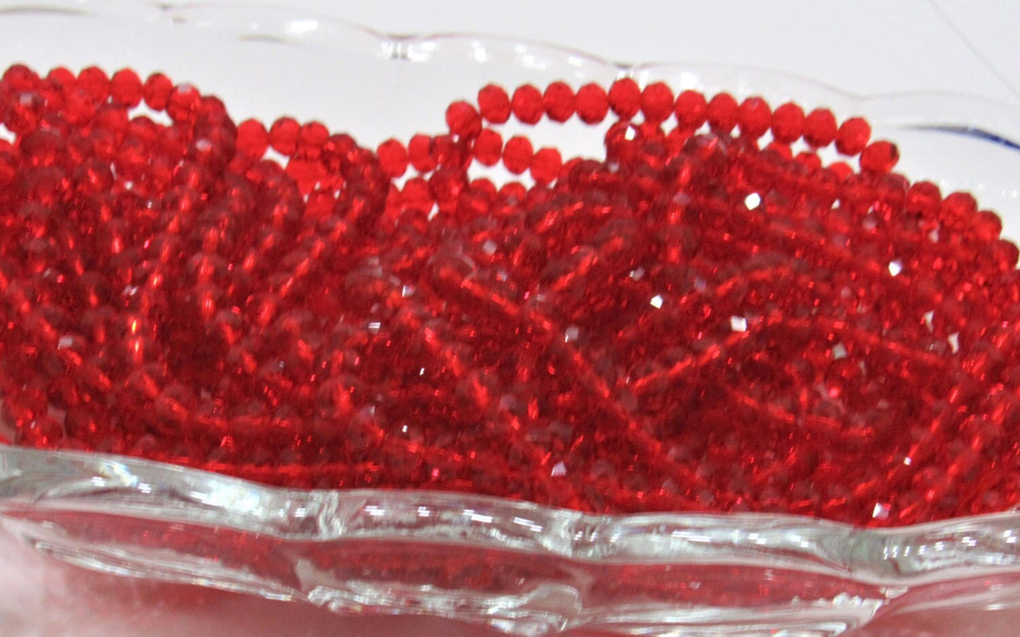 Qty. 50 - 6mm Ruby Red Abacus Glass Beads, Imitate Austrian Crystal Beads, Faceted  Beads, Crystal Look Beads, Jewelry Supply Beads