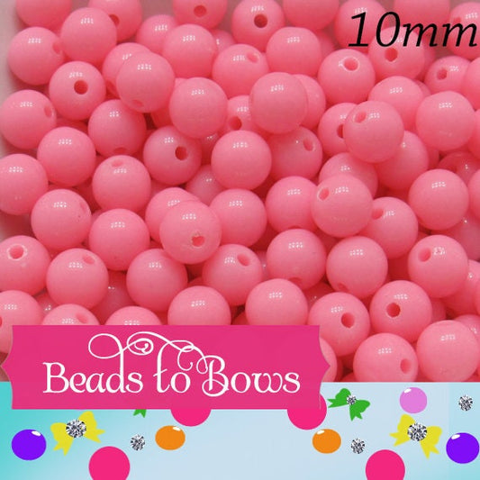 10mm Pink Chunky Bubblegum Beads, Round Bubblegum Beads, Chunky Necklace Supply Bead, Gum Ball Beads, Kawaii Fairy Kei Bead,