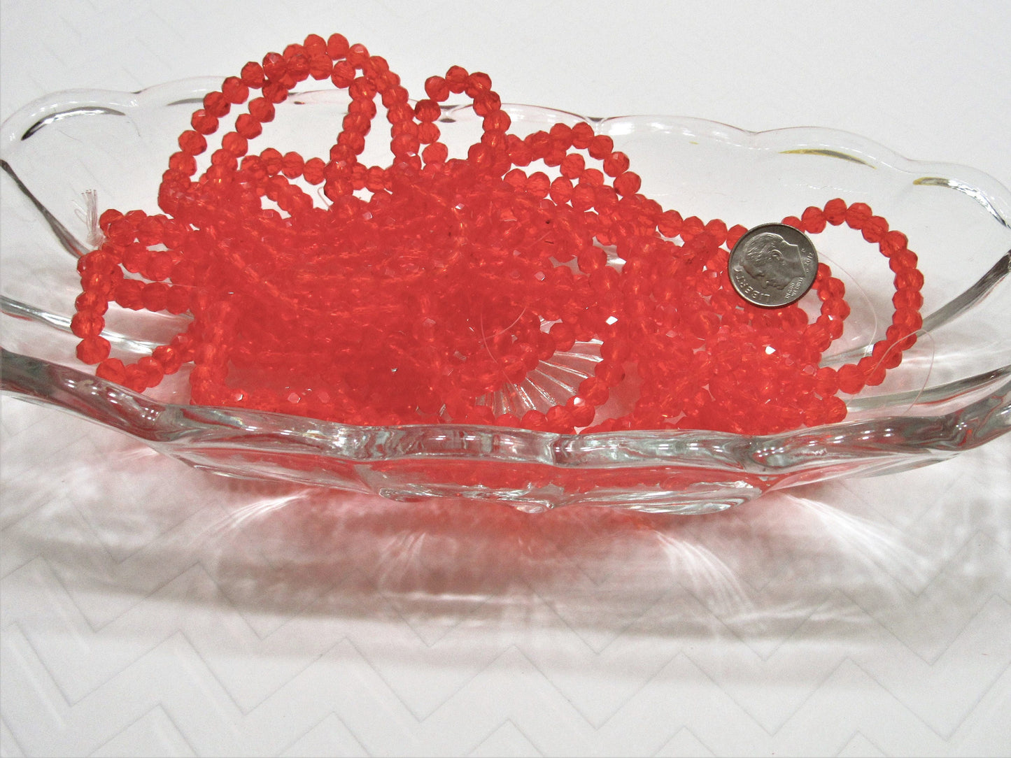 6mm Orange Abacus Glass Beads, Imitate Austrian Crystal Beads, Faceted Beads, Glass Beads, Jewelry making and Beading Supply