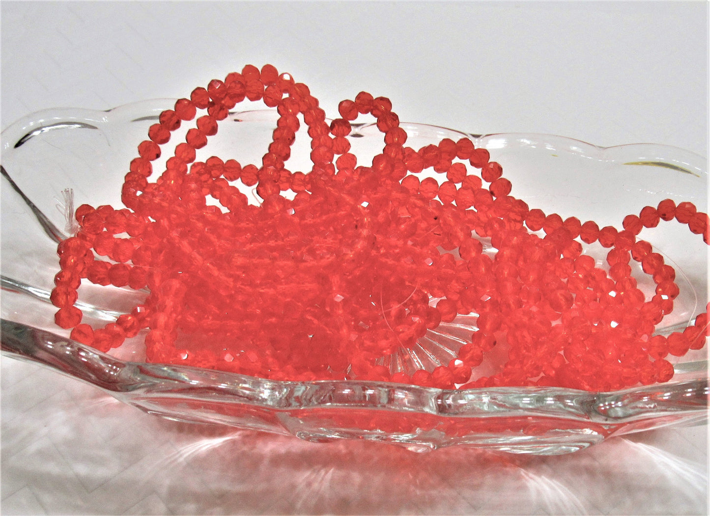 6mm Orange Abacus Glass Beads, Imitate Austrian Crystal Beads, Faceted Beads, Glass Beads, Jewelry making and Beading Supply