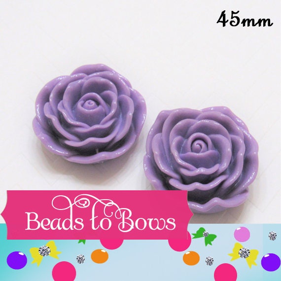 45mm Lilac Chunky Rose Beads, Focal Beads, Bubblegum Beads, Chunky Rose Necklace Beads, Chunky Rose Beads, Bubblegum Beads, Flower Beads