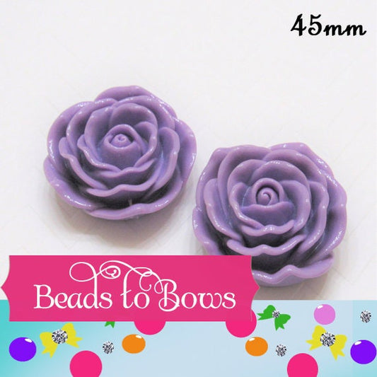 45mm Lilac Chunky Rose Beads, Focal Beads, Bubblegum Beads, Chunky Rose Necklace Beads, Chunky Rose Beads, Bubblegum Beads, Flower Beads