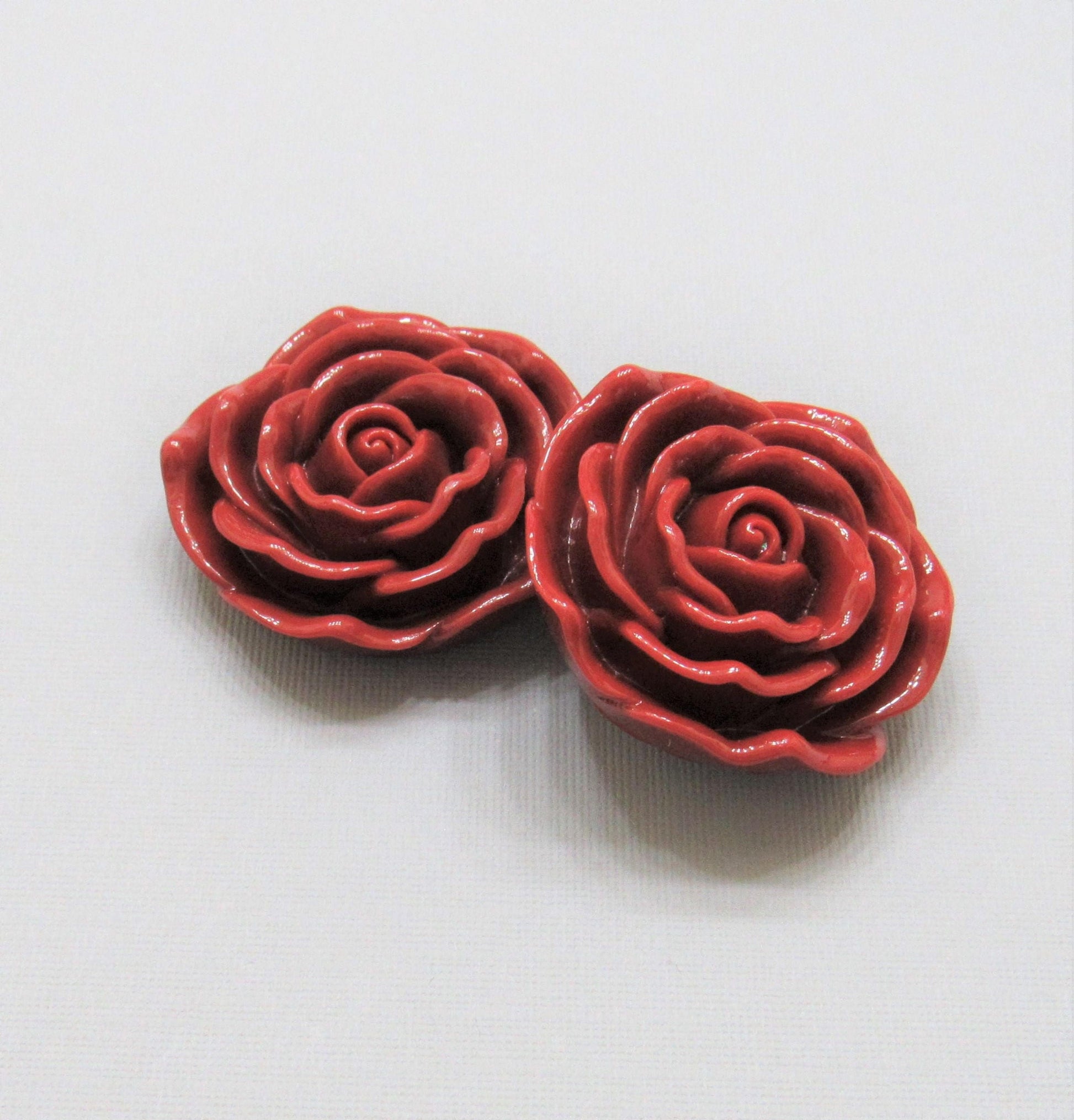 45mm Indian Red Chunky Rose Bead, Focal Bead, Bubblegum Beads, Chunky Necklace Beads, Chunky Rose Beads, Bubblegum Beads, Flower Beads