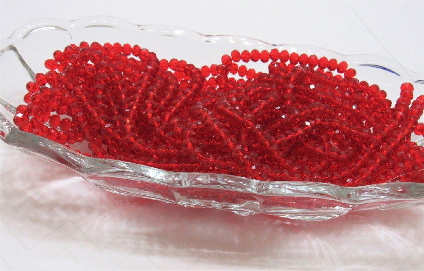 Qty. 50 - 6mm Ruby Red Abacus Glass Beads, Imitate Austrian Crystal Beads, Faceted  Beads, Crystal Look Beads, Jewelry Supply Beads