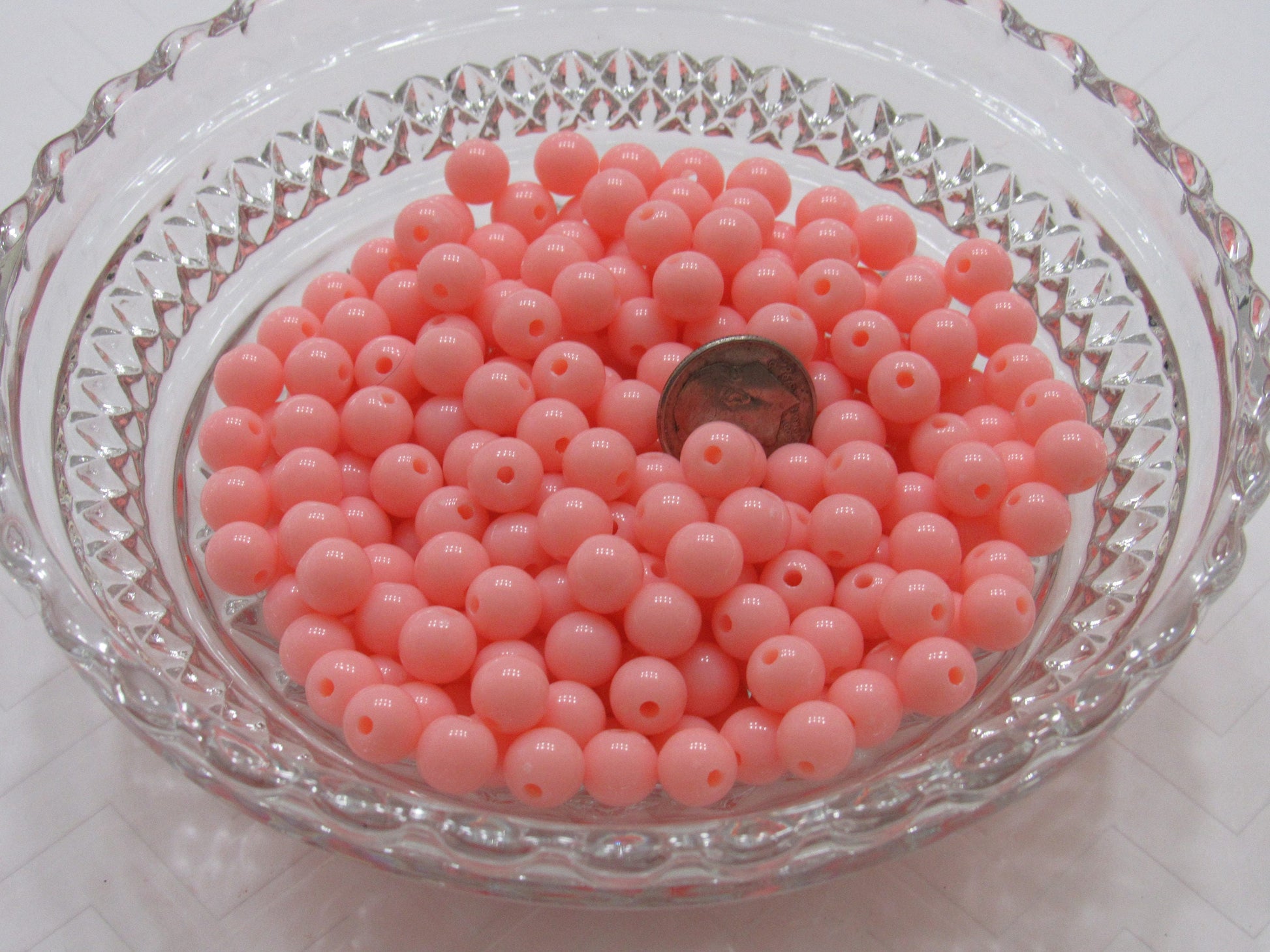 8mm Light Pink Bubblegum Beads, Gumball Beads, Round Acrylic Beads, Acrylic Beads, Bubblegum Beads, Bubblegum Necklace Supply Beads