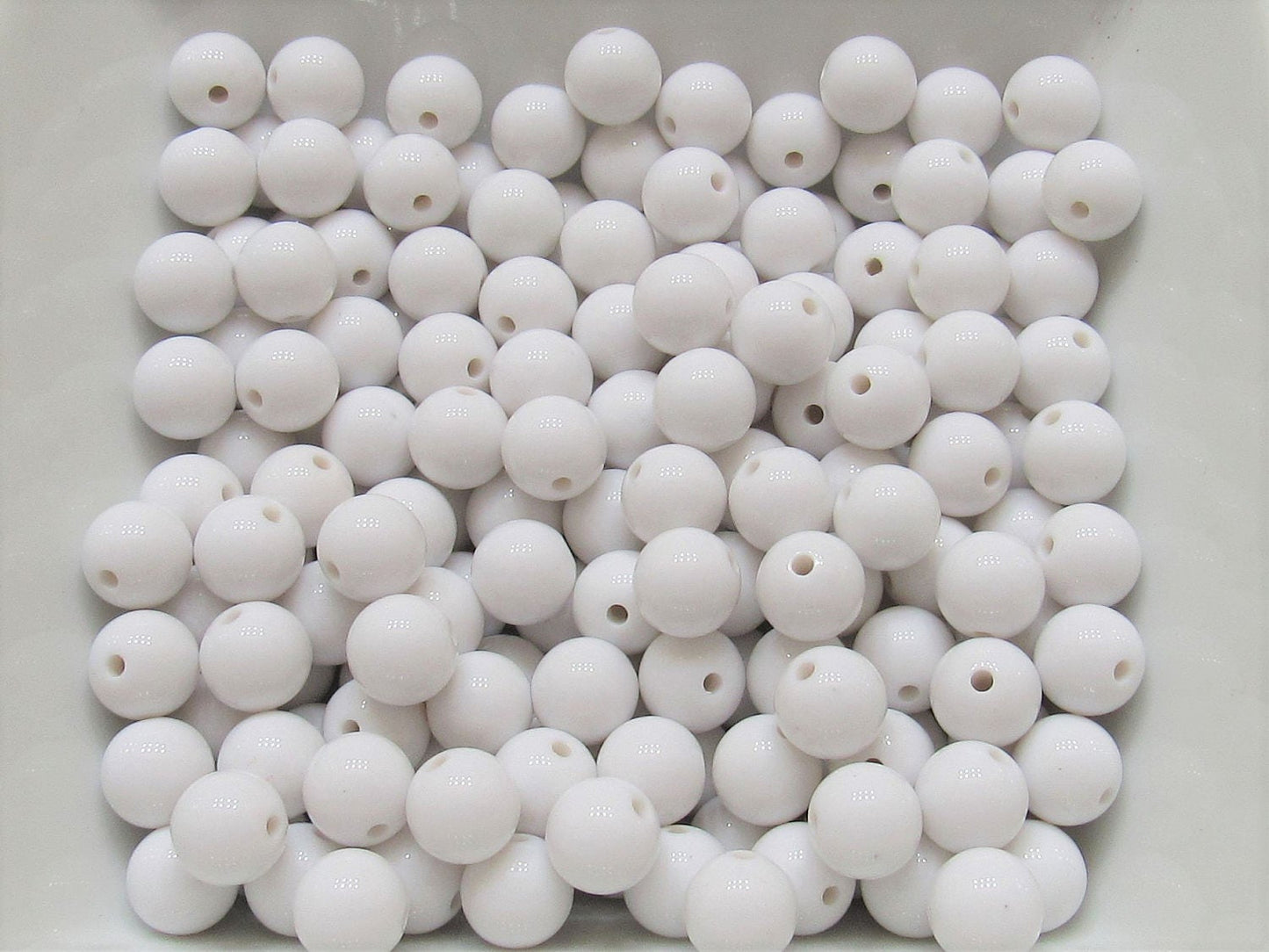 10mm White Bubblegum Beads, Round Bubblegum Beads, Chunky Acrylic Beads, Gumball Beads, Fairy Kei Beads, Chunky Necklace Supply Beads