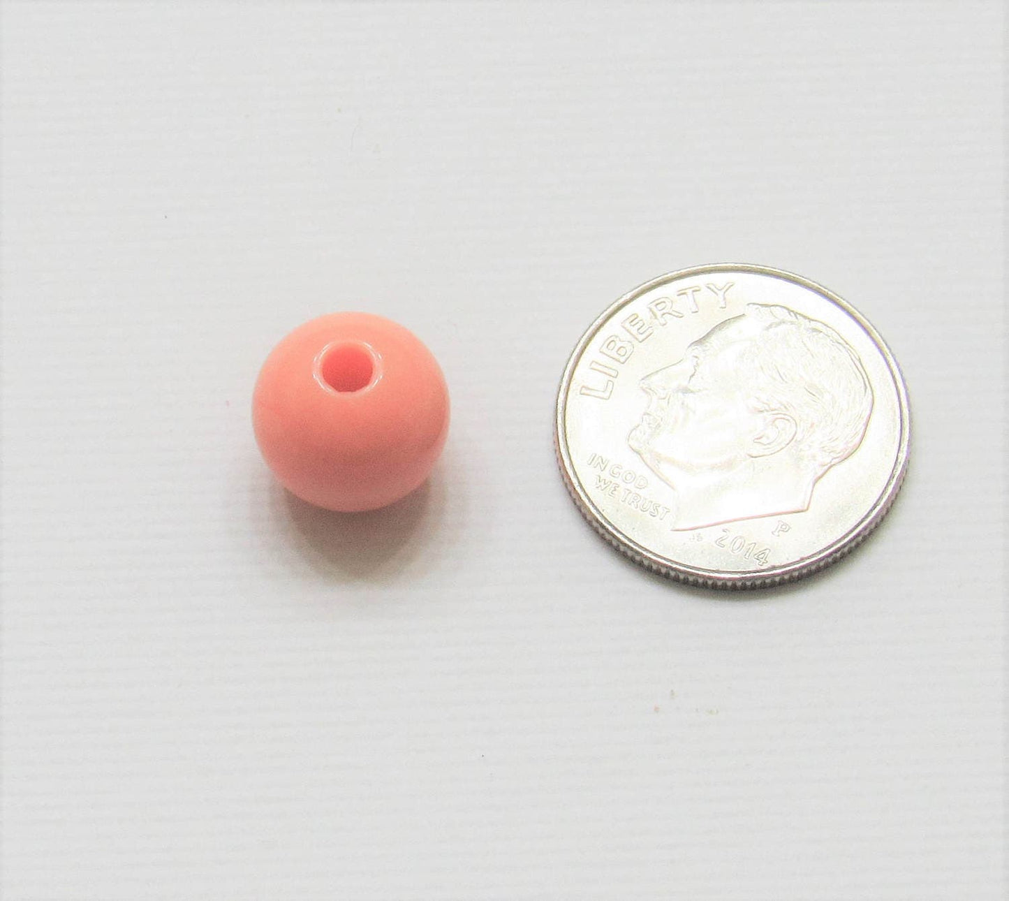 10mm Peach Bubblegum Beads, Round Bubblegum Beads, Chunky Acrylic Beads, Gum Ball Beads, Fairy Kei Beads, Chunky Necklace Supply Beads