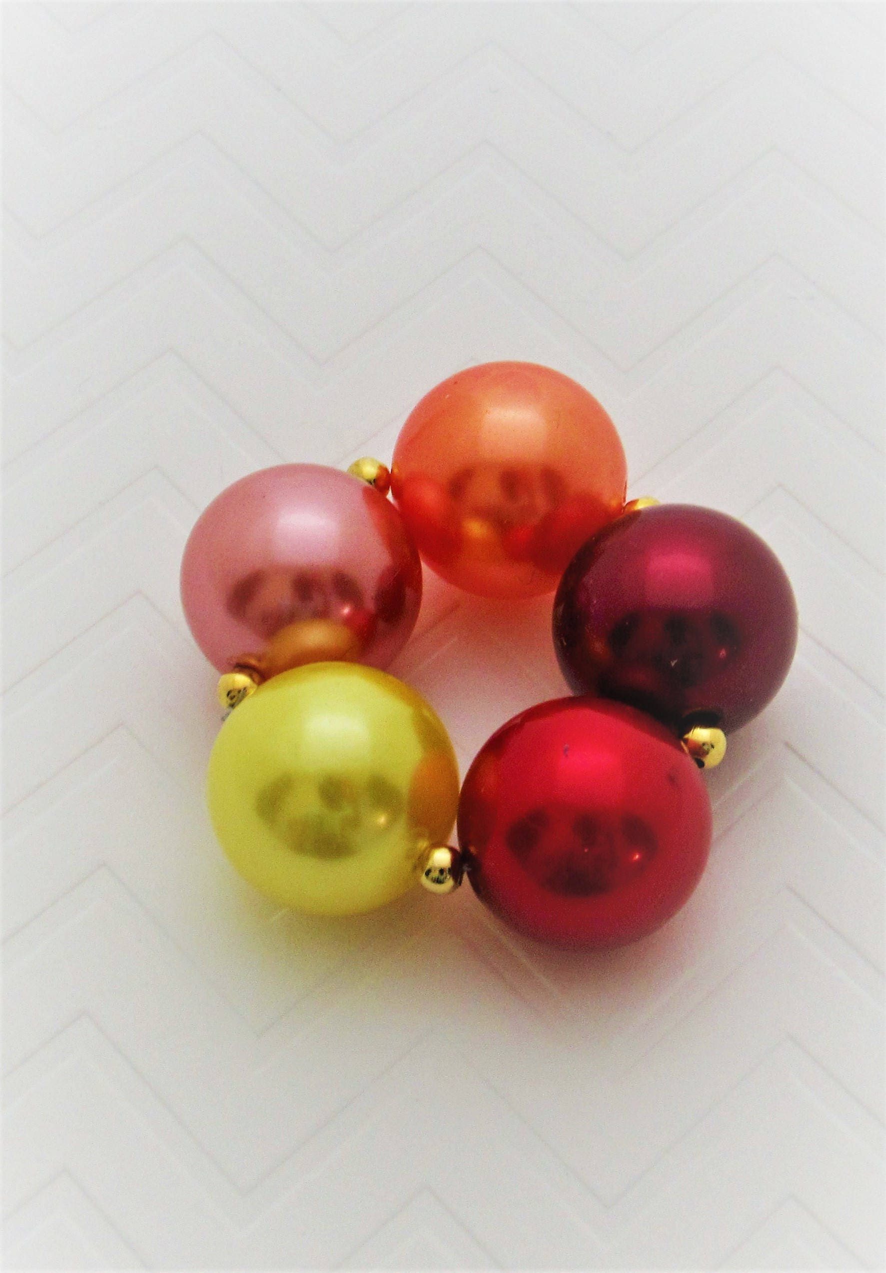 20mm Fall Colored Pearls Red, Yellow, Orange Bubblegum Beads, Chunky Beads, Gumball Beads, Chunky Necklace Supply, Chunky Gumball Pearl bead