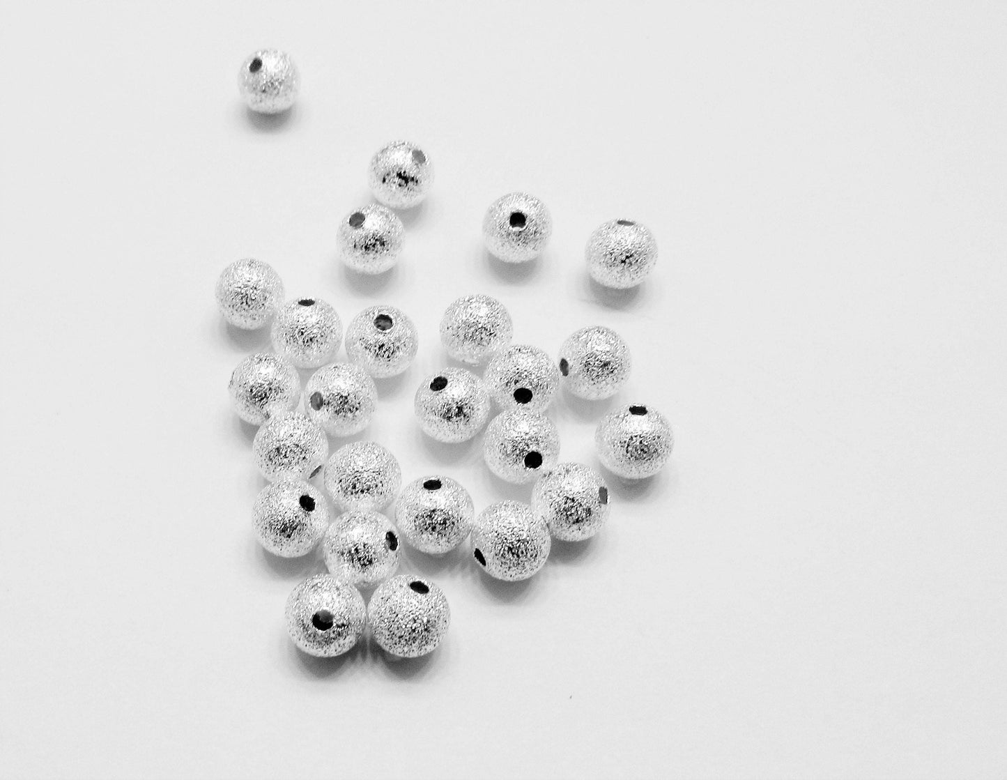 4mm Silver Stardust Spacer Beads, Bubblegum Necklace Silver Spacer Beads, Stardust Bead, 4mm Silver Colored Stardust Beads, Silver Bead