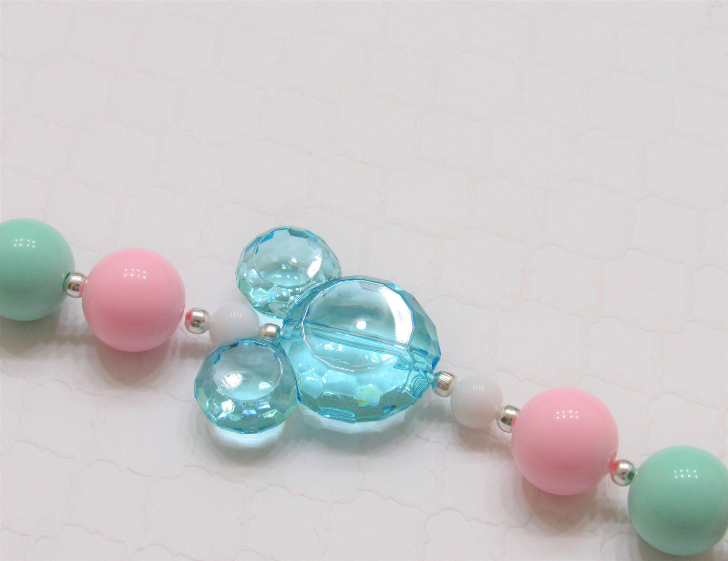 34mm Turquoise Mickey Minnie Mouse Bubblegum Beads, Acrylic Mickey Mouse Bead, Chunky Bead Supply, Mickey Mouse Head Bead, Jewelry Supply