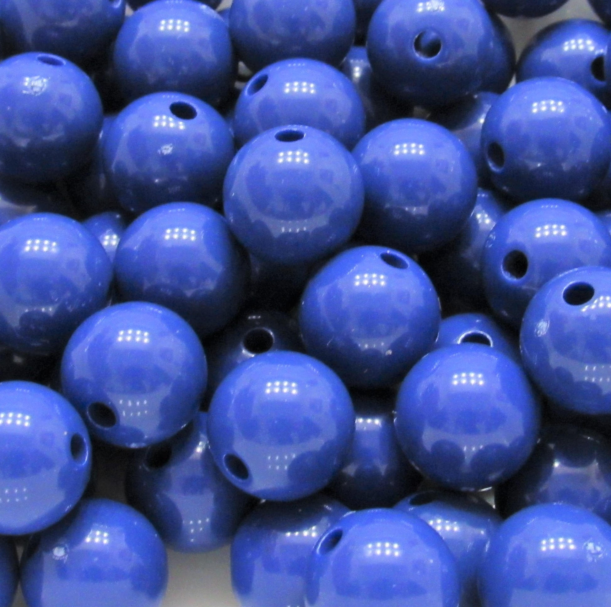 NEW 14mm Royal Blue Bubblegum Beads, Chunky Bright Colored Beads, Chunky Necklace Supply Bead, Gumball Bead, DIY Bead Supply, Bubblegum Bead