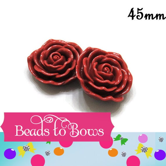 45mm Indian Red Chunky Rose Bead, Focal Bead, Bubblegum Beads, Chunky Necklace Beads, Chunky Rose Beads, Bubblegum Beads, Flower Beads