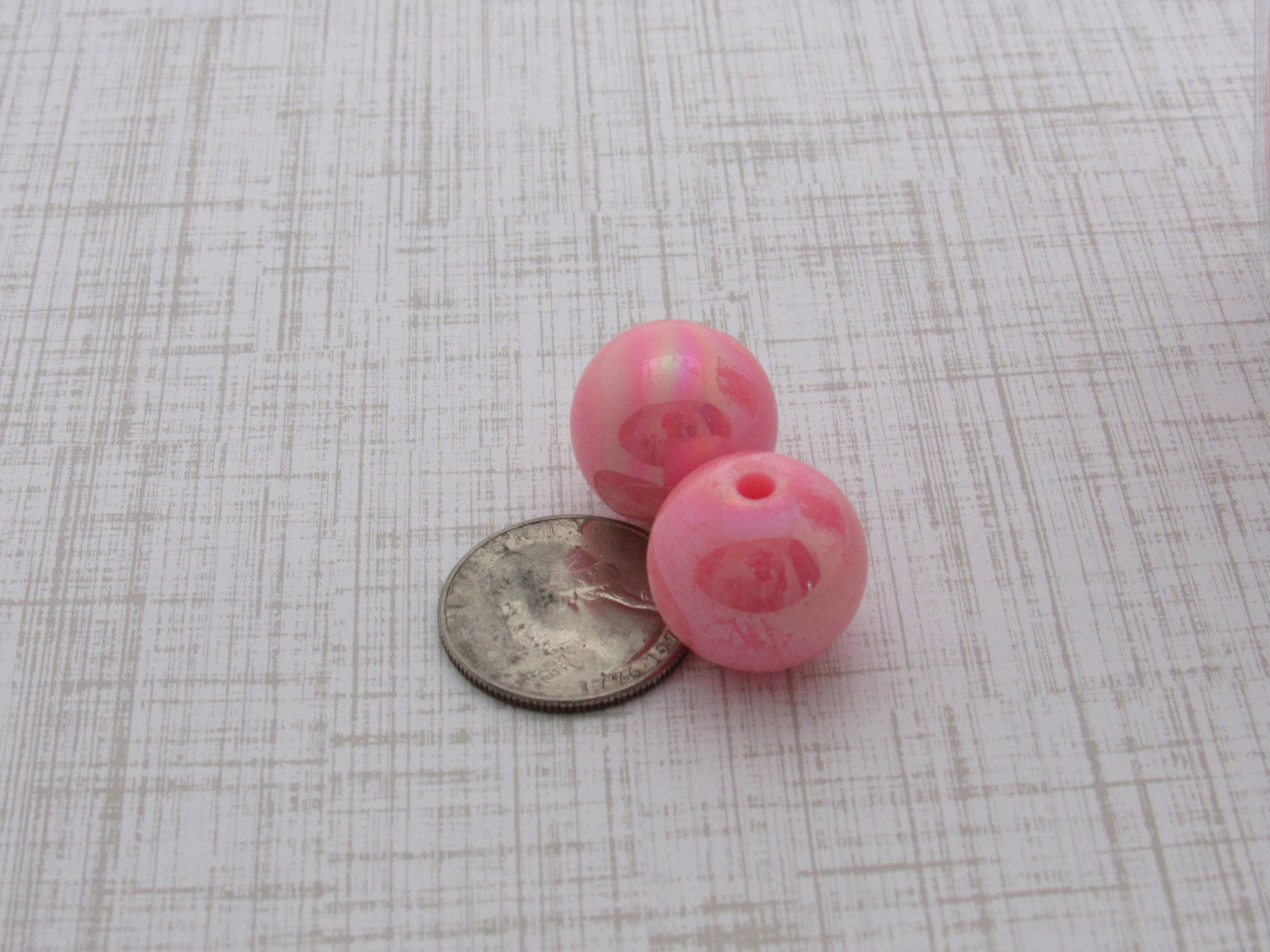 20mm AB Pink Bubblegum Bead, Chunky Round Acrylic Bead, AB Gum Ball Bead, Chunky Bead Supply, Bubblegum Necklace Supply Beads