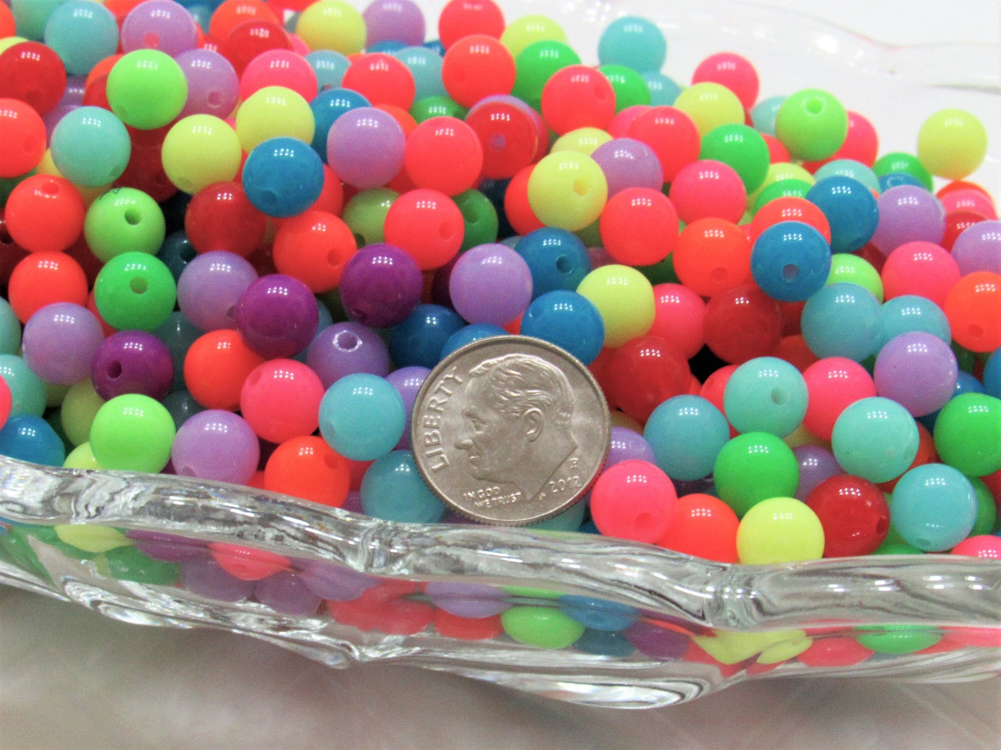 Sale 100 count 1.99 Neon Chunky Beads, Necklace Supply Bead, Gumball Beads, Bubblegum Beads, DIY Bead Supply