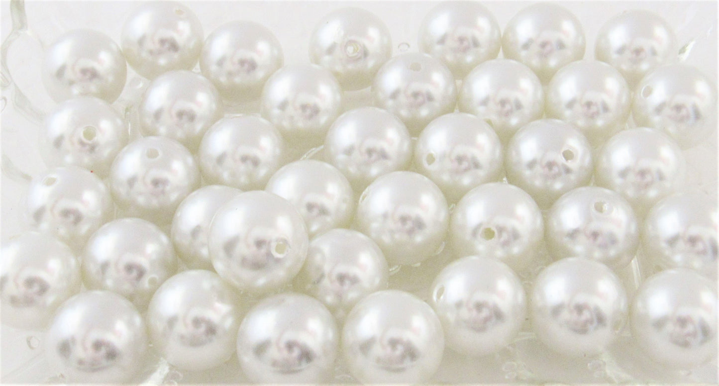 20mm White Pearl Bubblegum Beads, Chunky Gumball Beads, White Gumball Beads, Chunky Necklace Supply Bead, Chunky Gumball Pearl bead