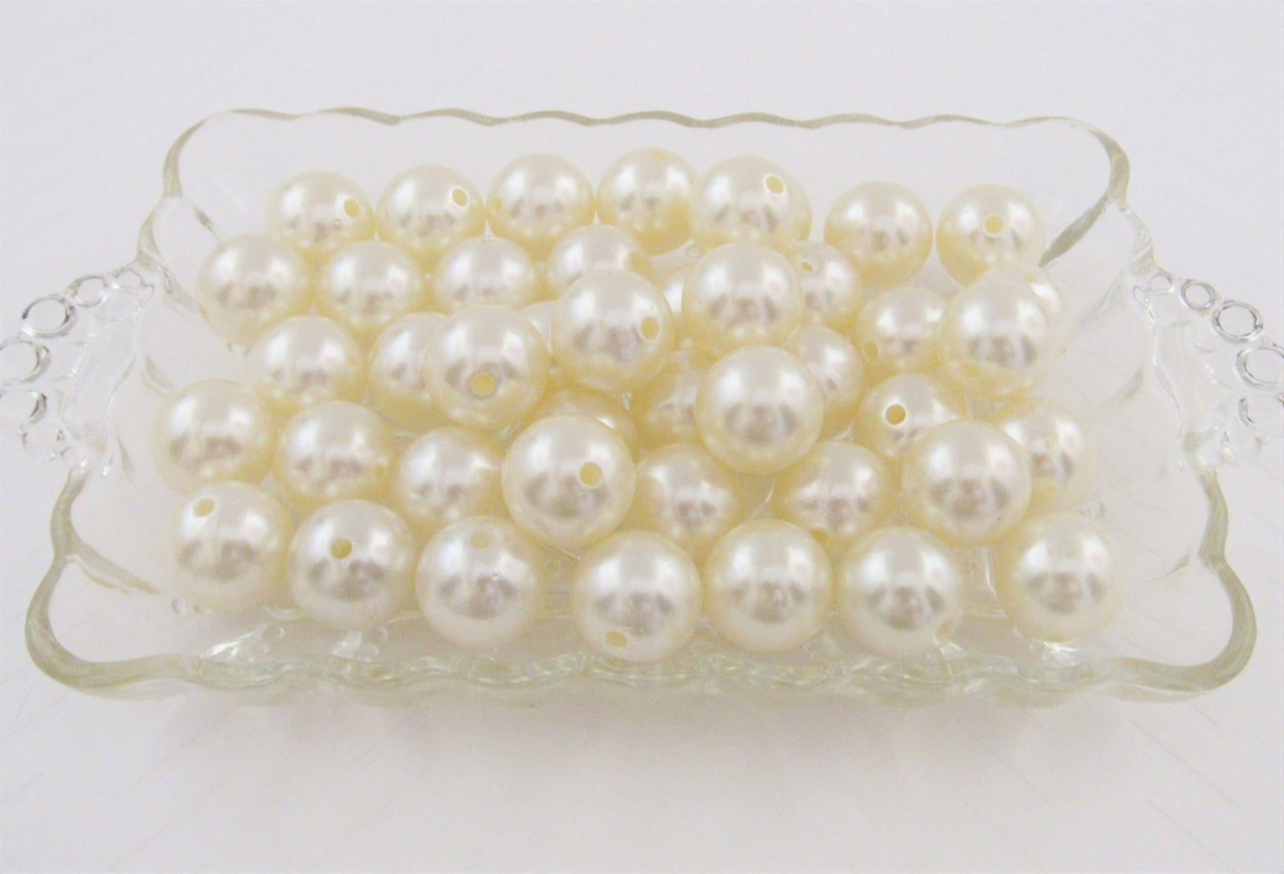 Ivory 20mm Pearl Bubblegum Beads, Chunky Gumball Beads, White Gumball Beads, Chunky Necklace Supply Bead, Chunky Gumball Pearl bead