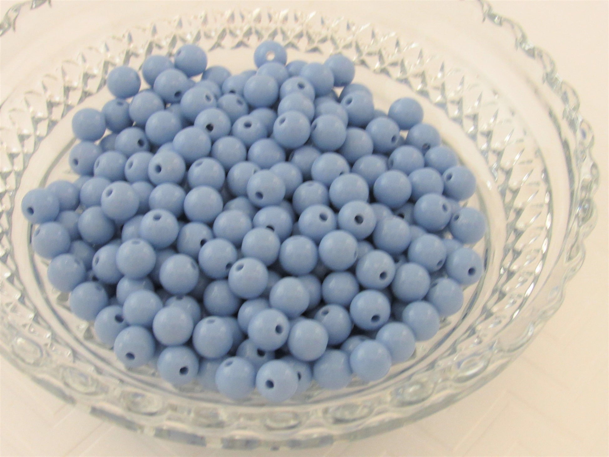 8mm Pastel Blue Bubblegum Beads, Gumball Beads, Round Acrylic Beads, Acrylic Beads, Bubblegum Beads, Bubblegum Necklace Supply Beads