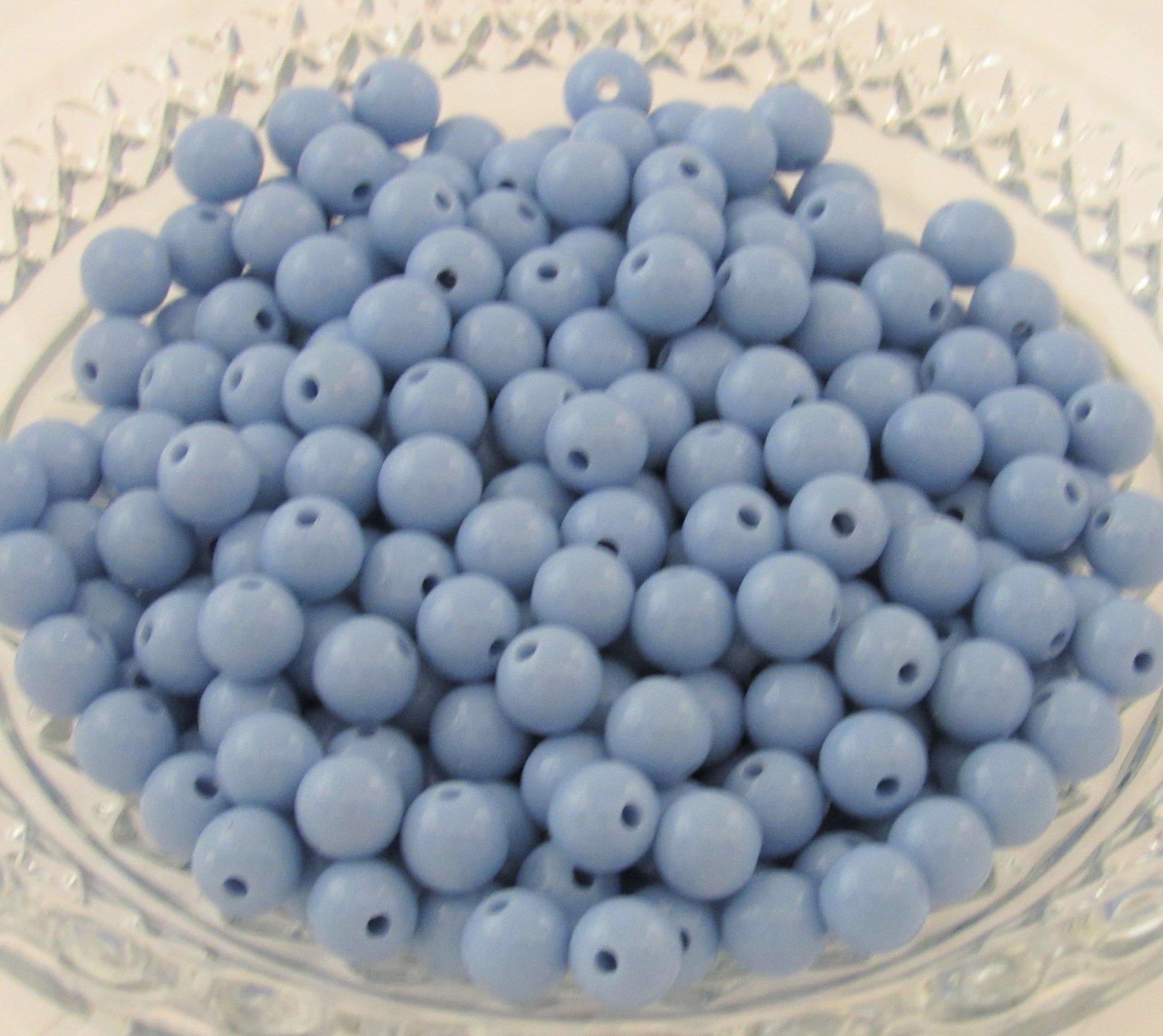 8mm Pastel Blue Bubblegum Beads, Gumball Beads, Round Acrylic Beads, Acrylic Beads, Bubblegum Beads, Bubblegum Necklace Supply Beads