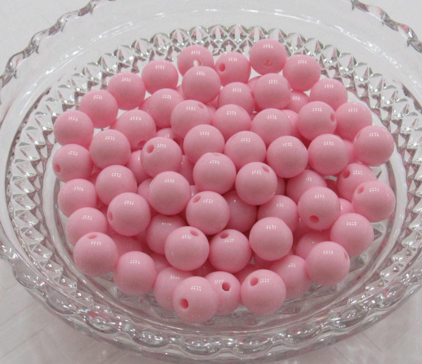50 Pearl Pink 12mm Bubblegum Beads, Chunky Bubblegum Beads, Chunky Necklace Supply Bead, Gumball Beads, Bubblegum Beads, DIY Bead Supply