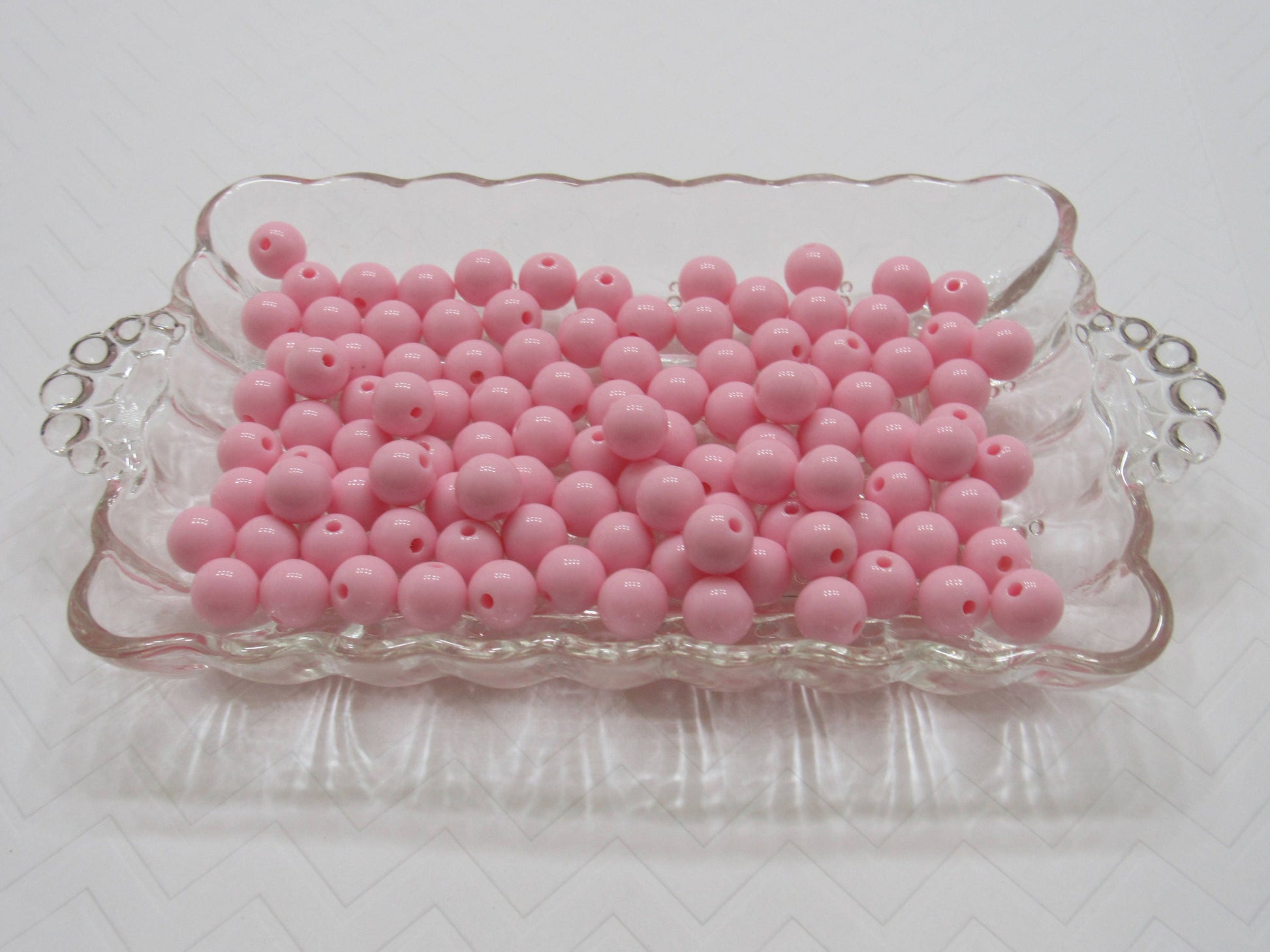 50 Pearl Pink 12mm Bubblegum Beads, Chunky Bubblegum Beads, Chunky Necklace Supply Bead, Gumball Beads, Bubblegum Beads, DIY Bead Supply