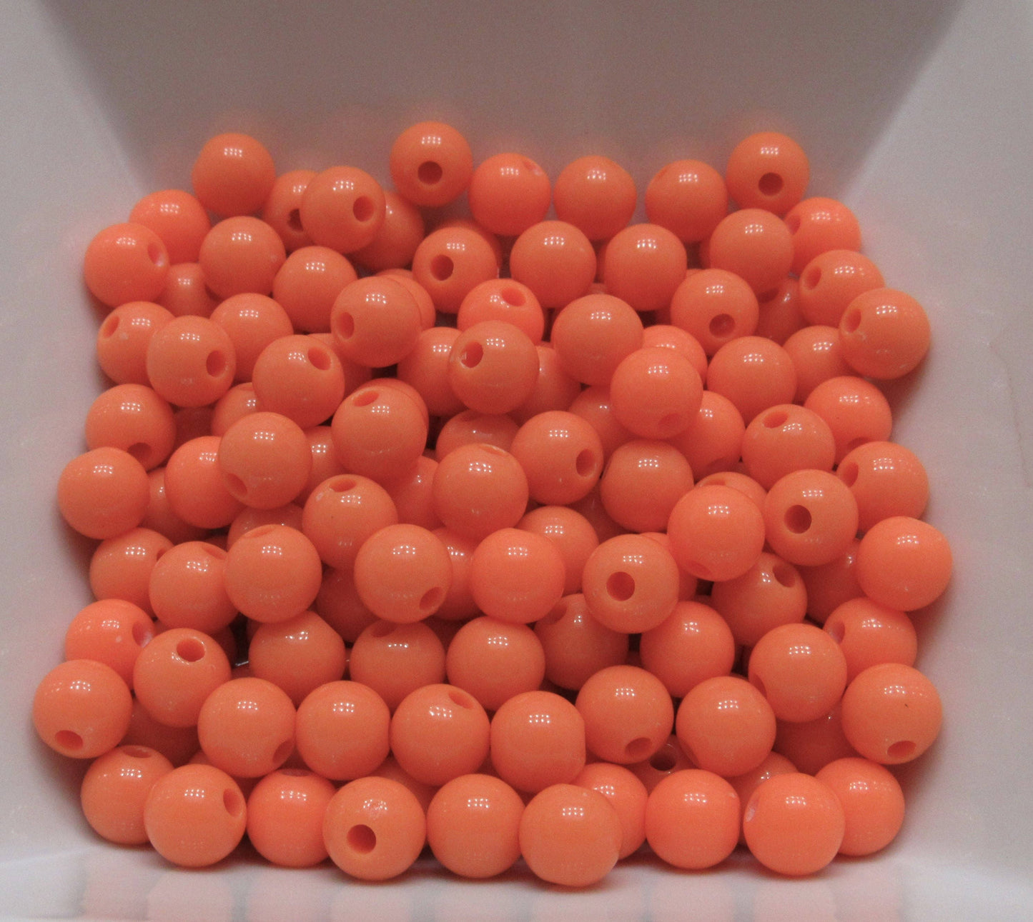 10mm Orange Bubblegum Beads, Round Bubblegum Beads, Chunky Acrylic Beads, Gum Ball Beads, Fairy Kei Beads, Chunky Necklace Supply Beads