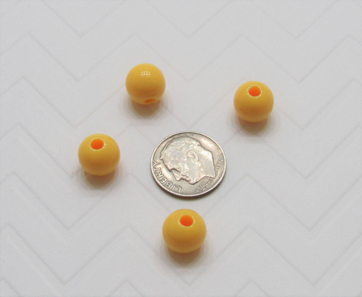 10mm Yellow Bubblegum Beads, Round Bubblegum Beads, Chunky Acrylic Beads, Gum Ball Beads, Fairy Kei Beads, Chunky Necklace Supply Beads