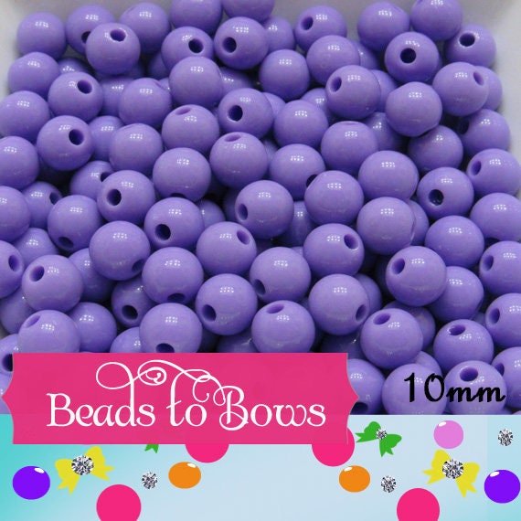 10mm Purple Bubblegum Beads, Round Bubblegum Beads, Chunky Acrylic Beads, Gum Ball Beads, Fairy Kei Beads, Chunky Necklace Supply Beads