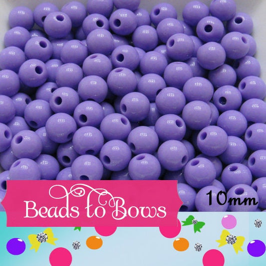 10mm Purple Bubblegum Beads, Round Bubblegum Beads, Chunky Acrylic Beads, Gum Ball Beads, Fairy Kei Beads, Chunky Necklace Supply Beads
