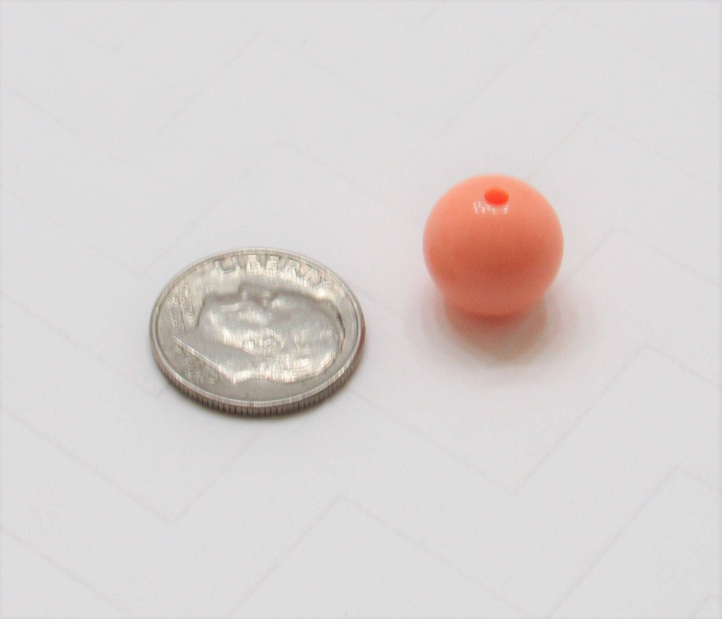 50 Peach 12mm Bubblegum Beads, Chunky Bubblegum Beads, Chunky Necklace Supply Bead, Gumball Beads, Bubblegum Beads, DIY Bead Supply