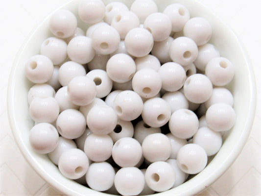 50 White 12mm Bubblegum Beads, Chunky Bubblegum Beads, Chunky Necklace Supply Bead, Gumball Beads, Bubblegum Beads, DIY Bead Supply