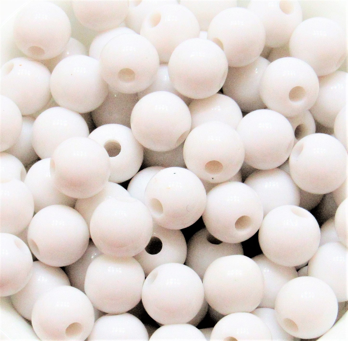 50 White 12mm Bubblegum Beads, Chunky Bubblegum Beads, Chunky Necklace Supply Bead, Gumball Beads, Bubblegum Beads, DIY Bead Supply