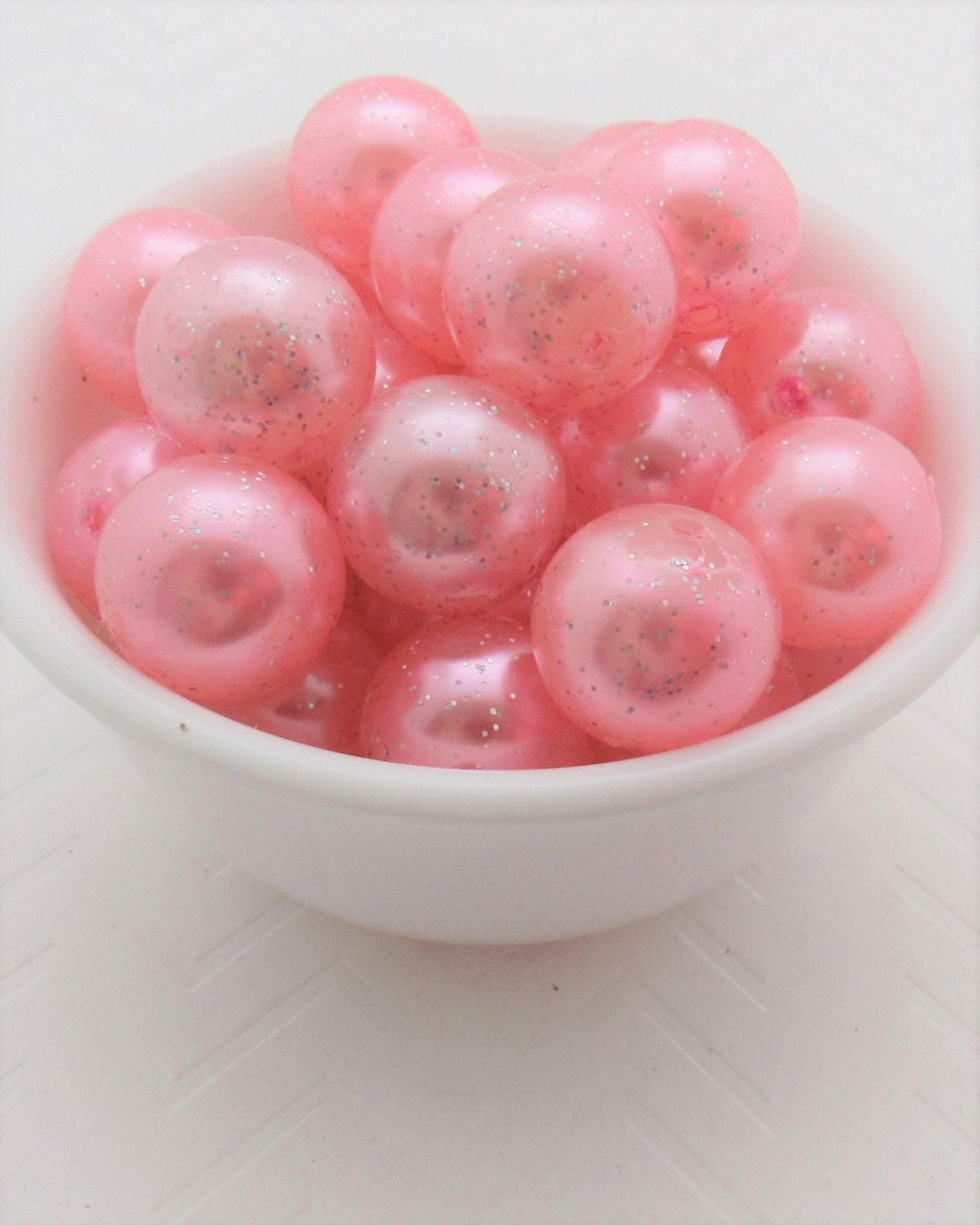 20mm Glitter Pink Pearls, Chunky Pearl Beads, Bubblegum Glitter Beads, Chunky Beads, Faux Pearl Beads, Chunky Bead Supply, Pearl Bead