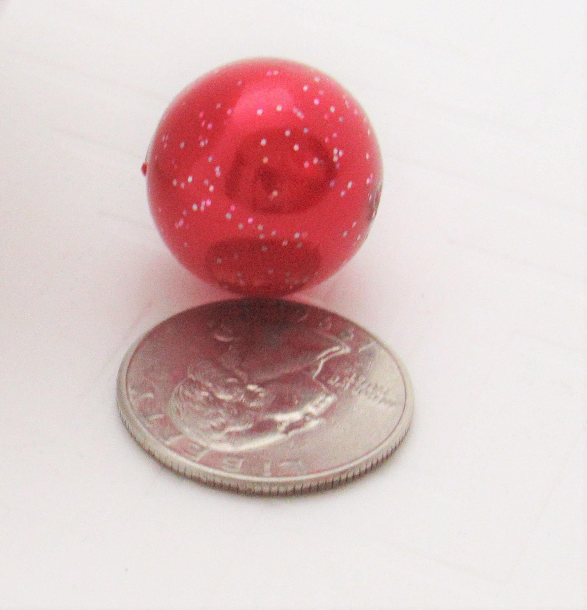 20mm Red Glitter Pearls, Chunky Bubblegum Pearls, Glitter Beads, Chunky Beads, Faux Pearl Beads, Chunky Bead Supply, Glitter Pearls