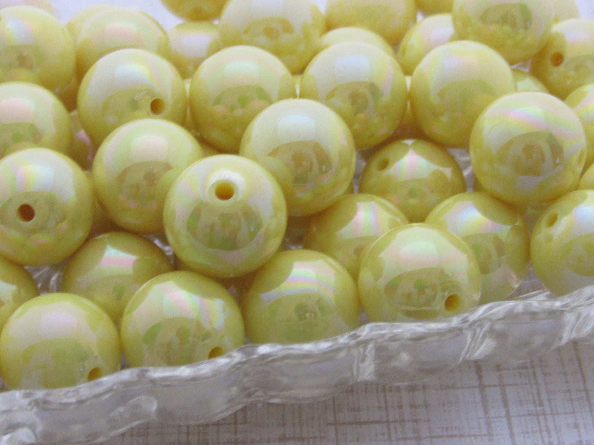 10Ct. 20mm AB Biscue Bubblegum Beads, Rainbow Beads, Bubblegum Beads, Chunky Rainbow Beads, Gumball Beads, Chunky Necklace  Supply