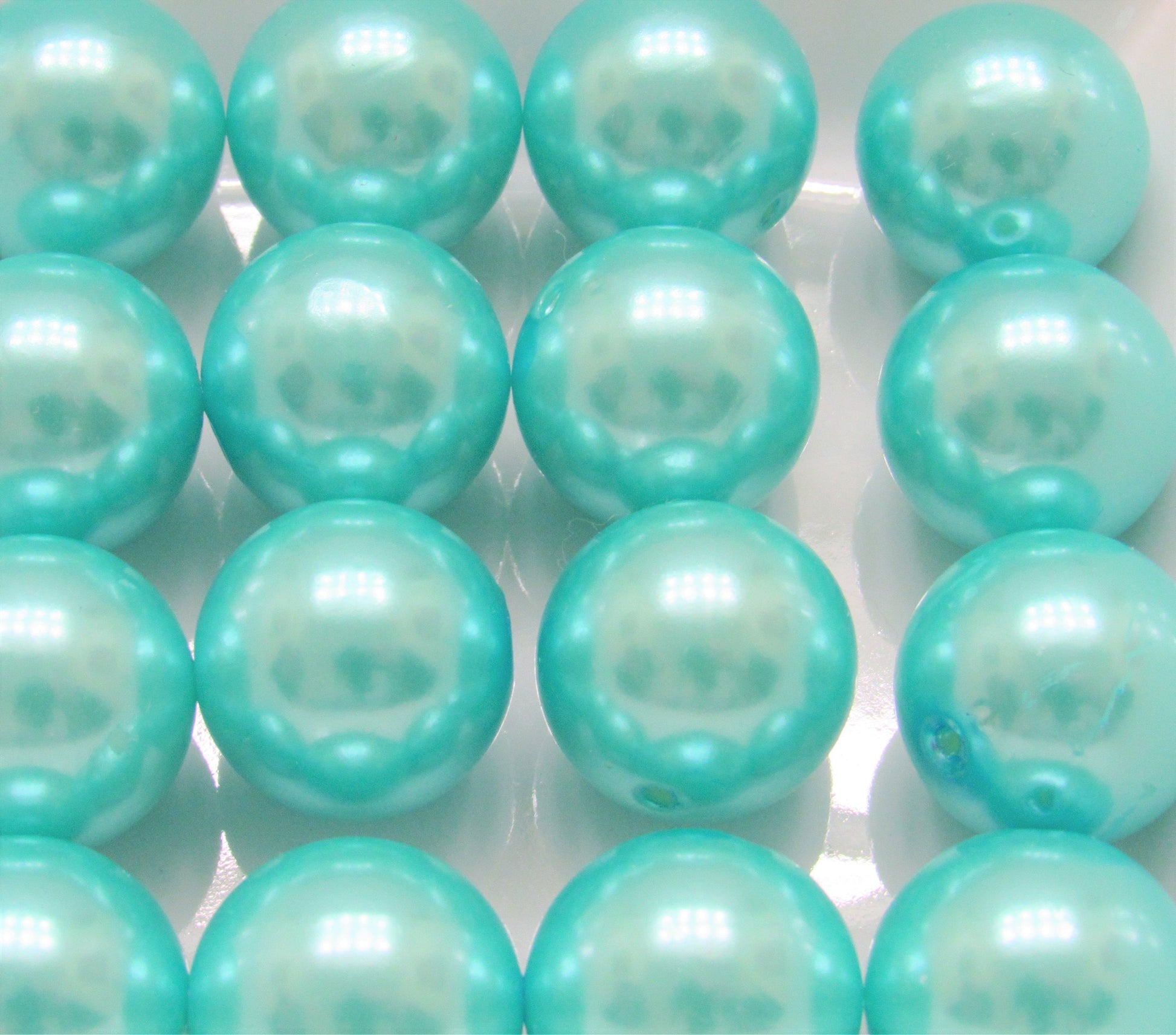 20mm Aqua Pearl Beads, Chunky Pearl Beads, Bubblegum Pearl Bead, Chunky Beads, Faux Pearl Beads, Gumball Pearl Beads, Supply Beads