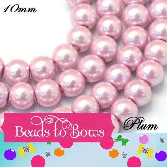 10mm Plum, Indigo, Flamingo, Orchid, Bubblegum Pearls, Chunky Pearls, Glass Pearls, Bubblegum Necklace Supply Bead, Jewelry Supply,