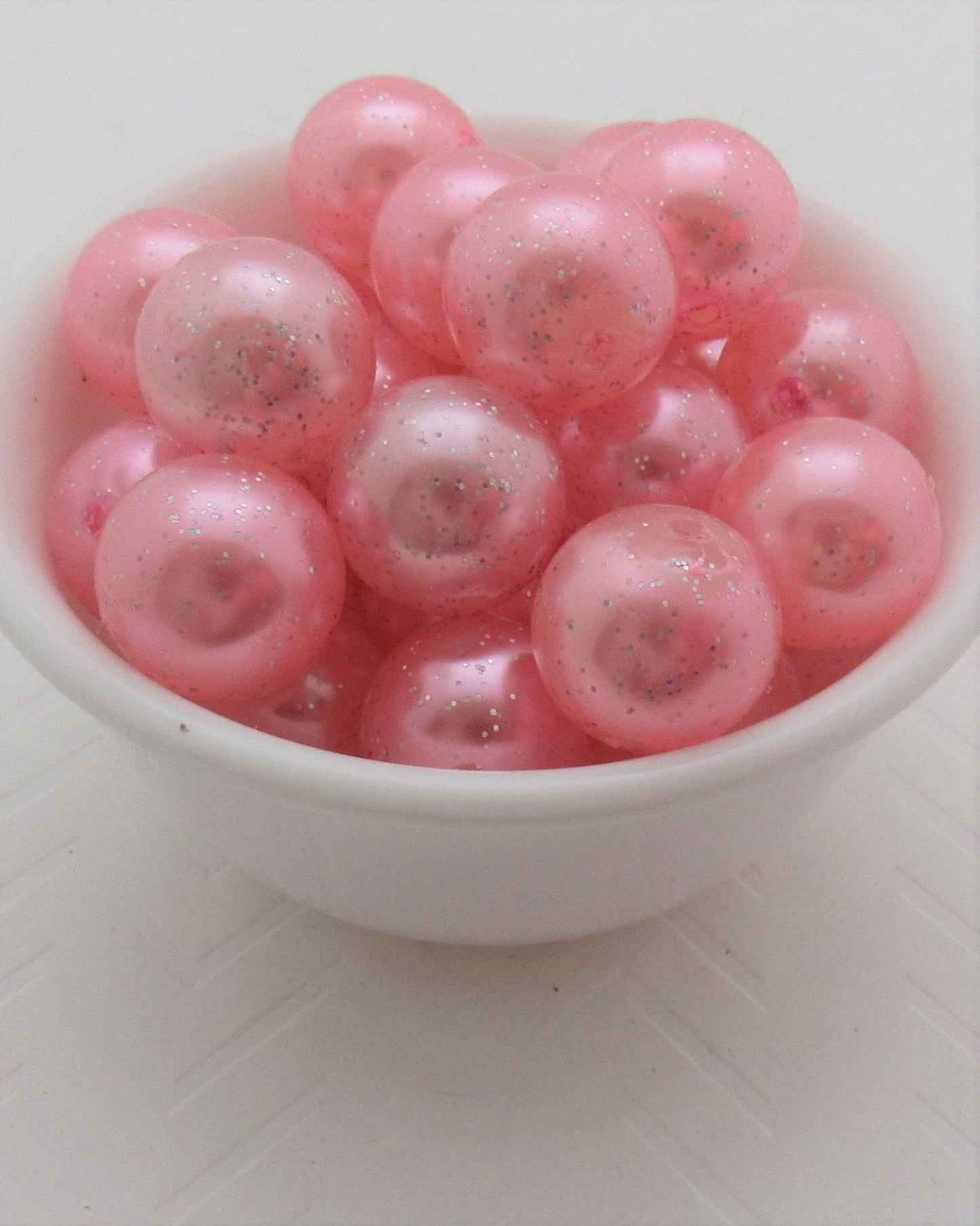 20mm Glitter Pink Pearls, Chunky Pearl Beads, Bubblegum Glitter Beads, Chunky Beads, Faux Pearl Beads, Chunky Bead Supply, Pearl Bead